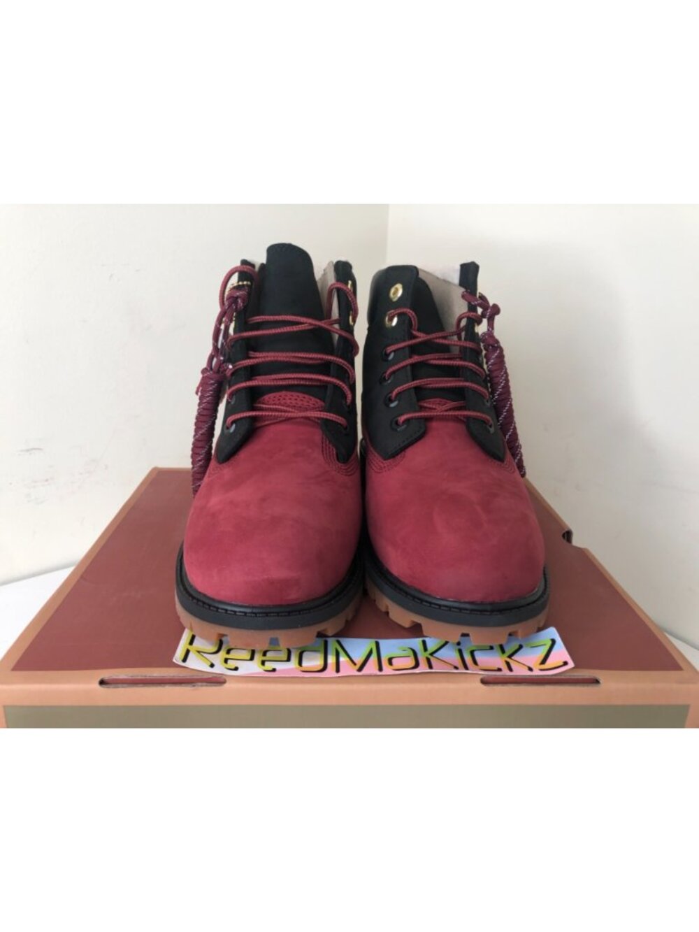 Timberland Boots Shearling Red GS Grade School Youth Sizes - Picture 2 of 5
